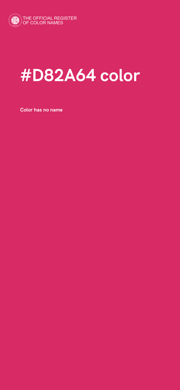 #D82A64 color image