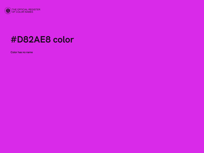 #D82AE8 color image
