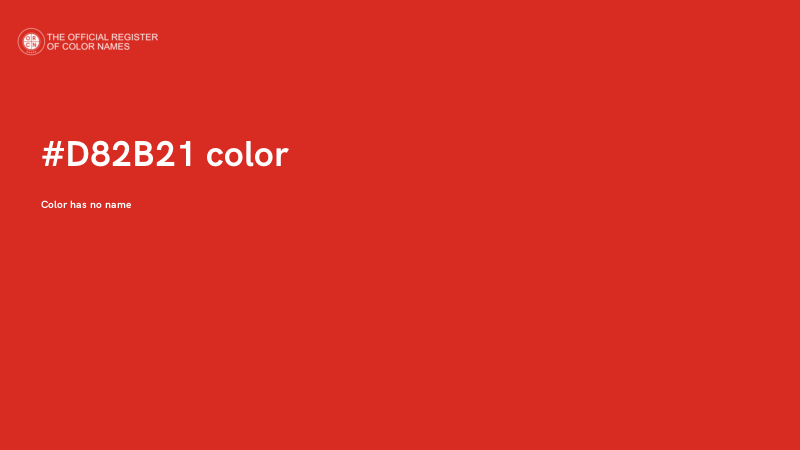 #D82B21 color image
