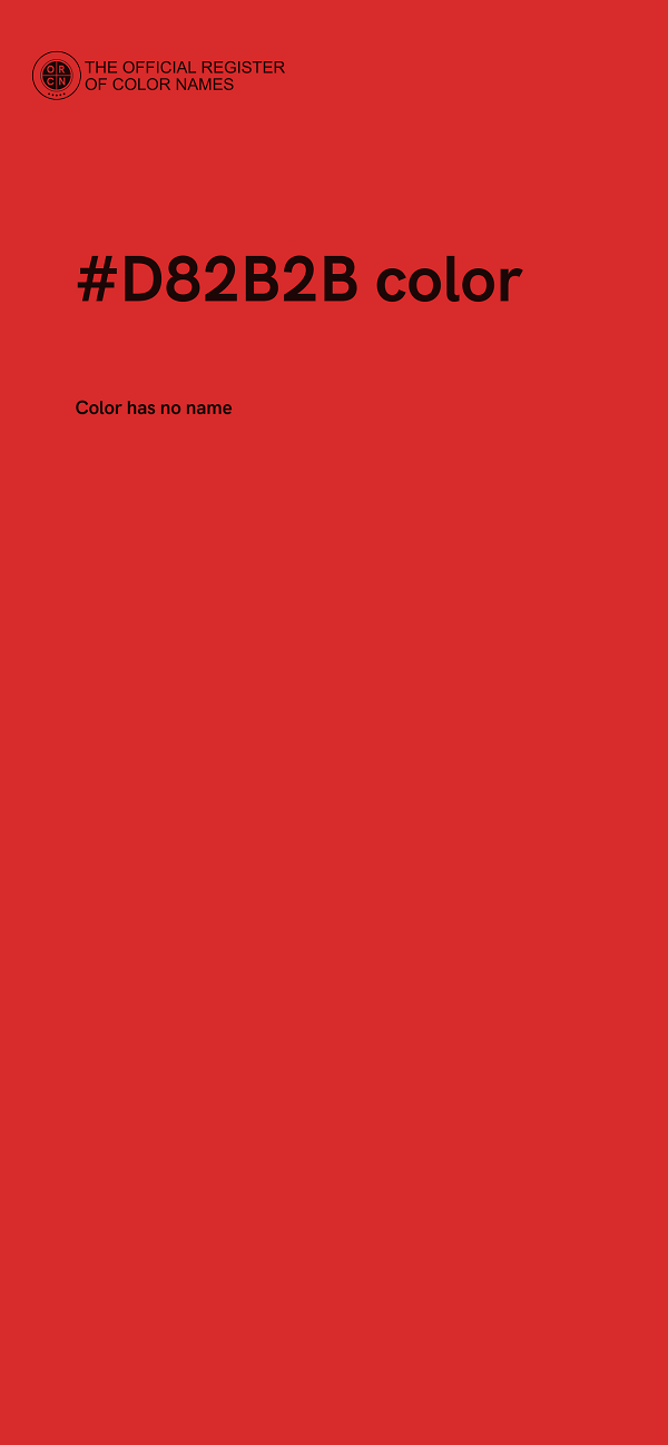 #D82B2B color image