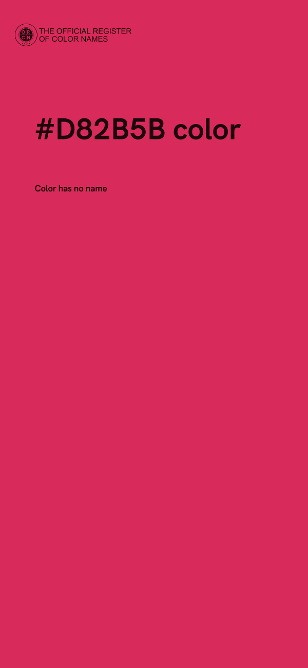 #D82B5B color image