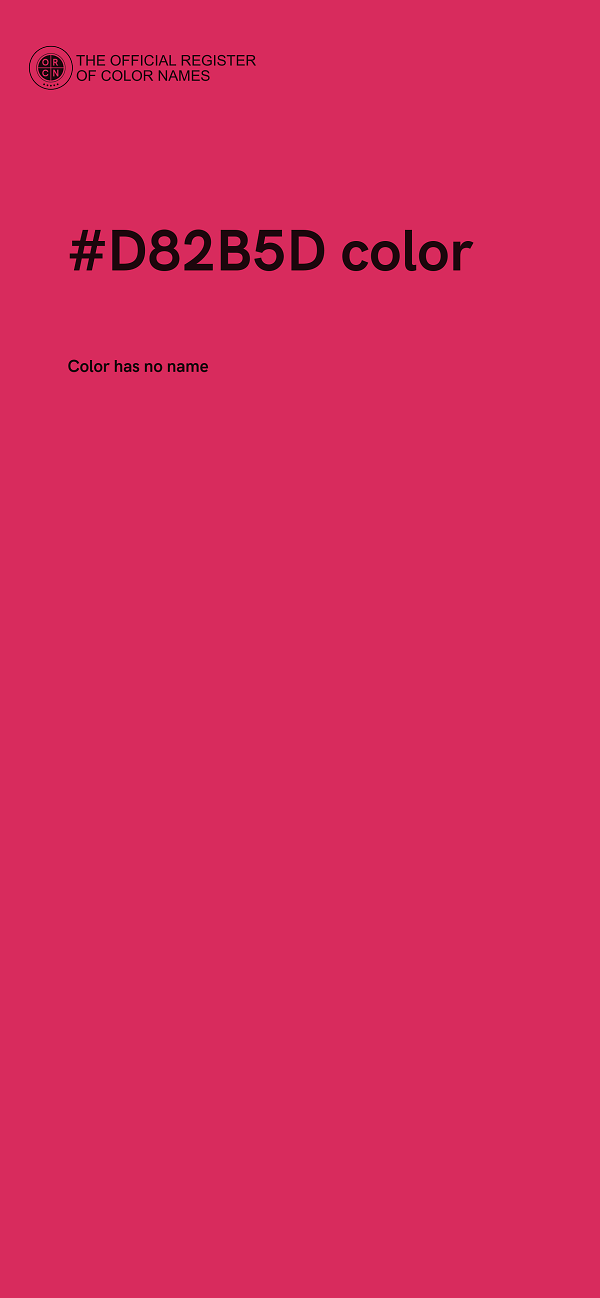 #D82B5D color image