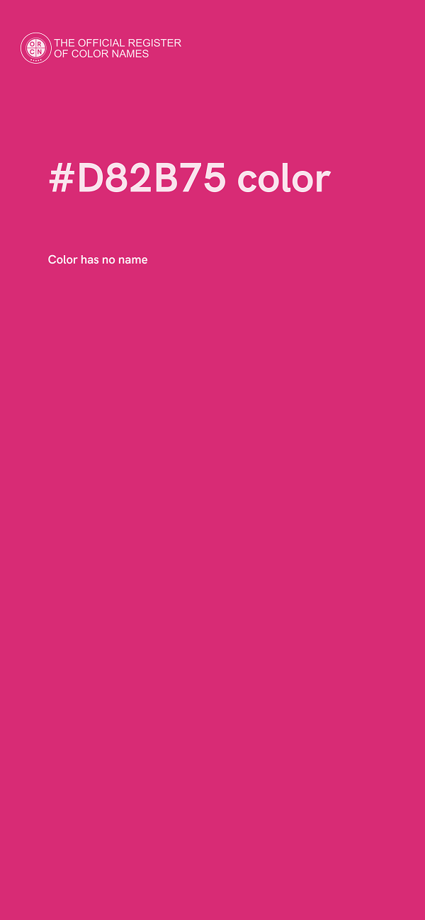 #D82B75 color image