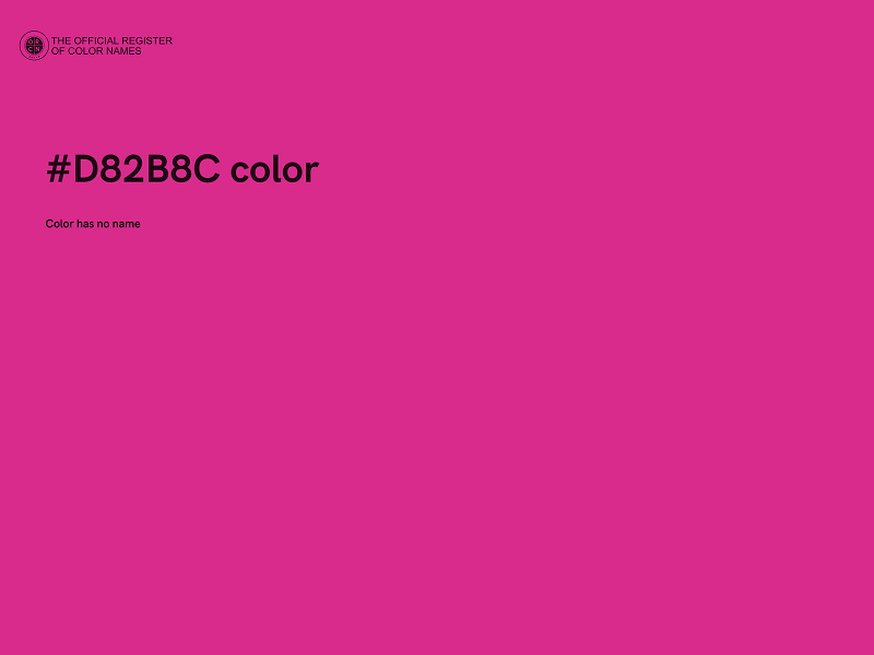 #D82B8C color image