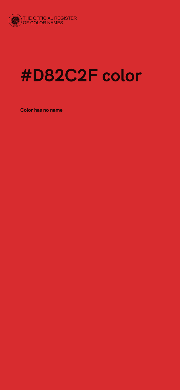 #D82C2F color image