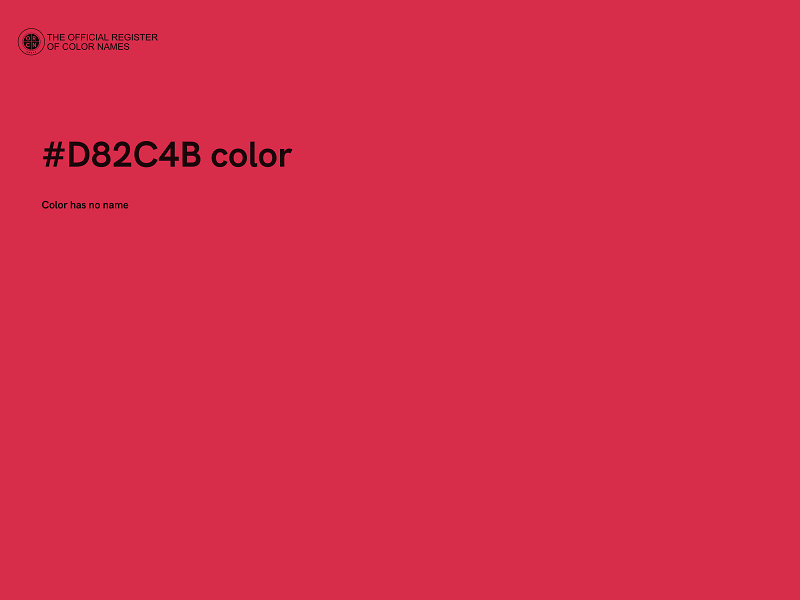 #D82C4B color image