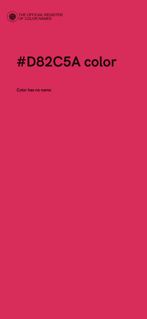 #D82C5A color image