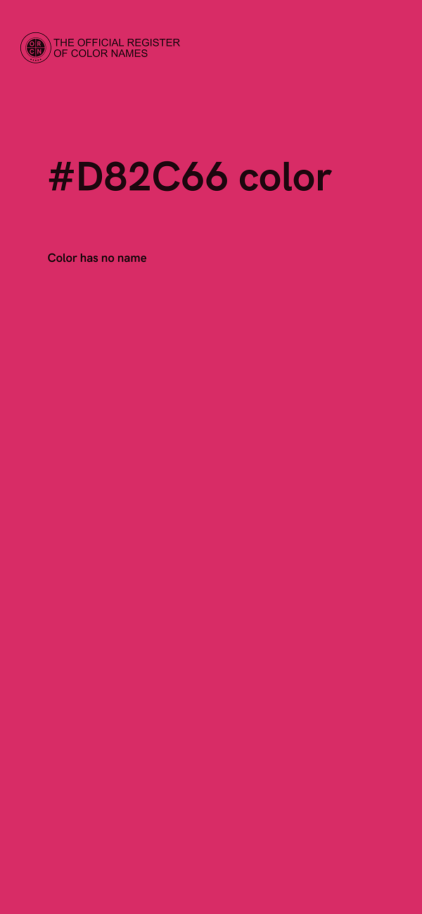 #D82C66 color image