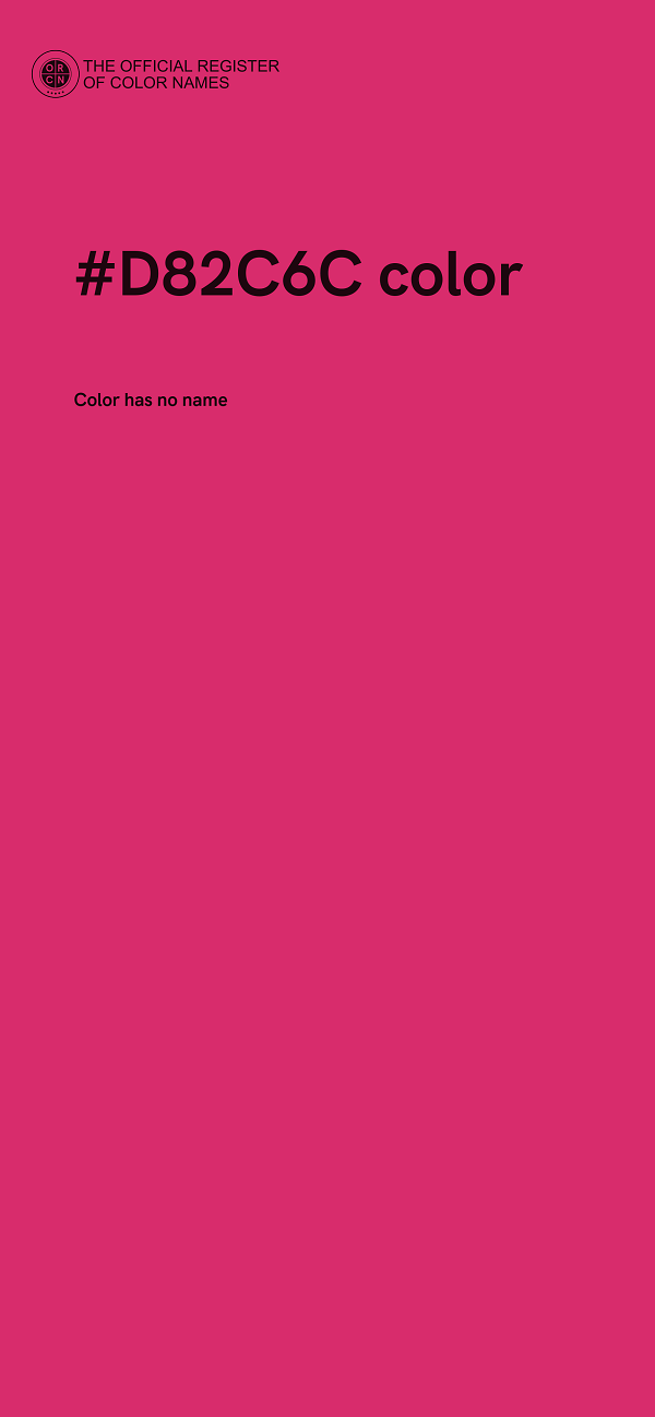 #D82C6C color image