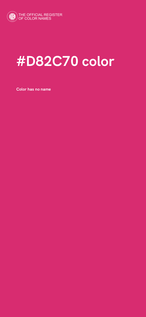 #D82C70 color image
