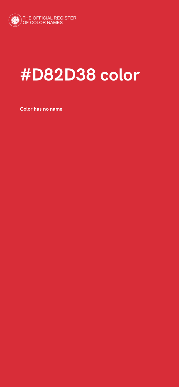 #D82D38 color image