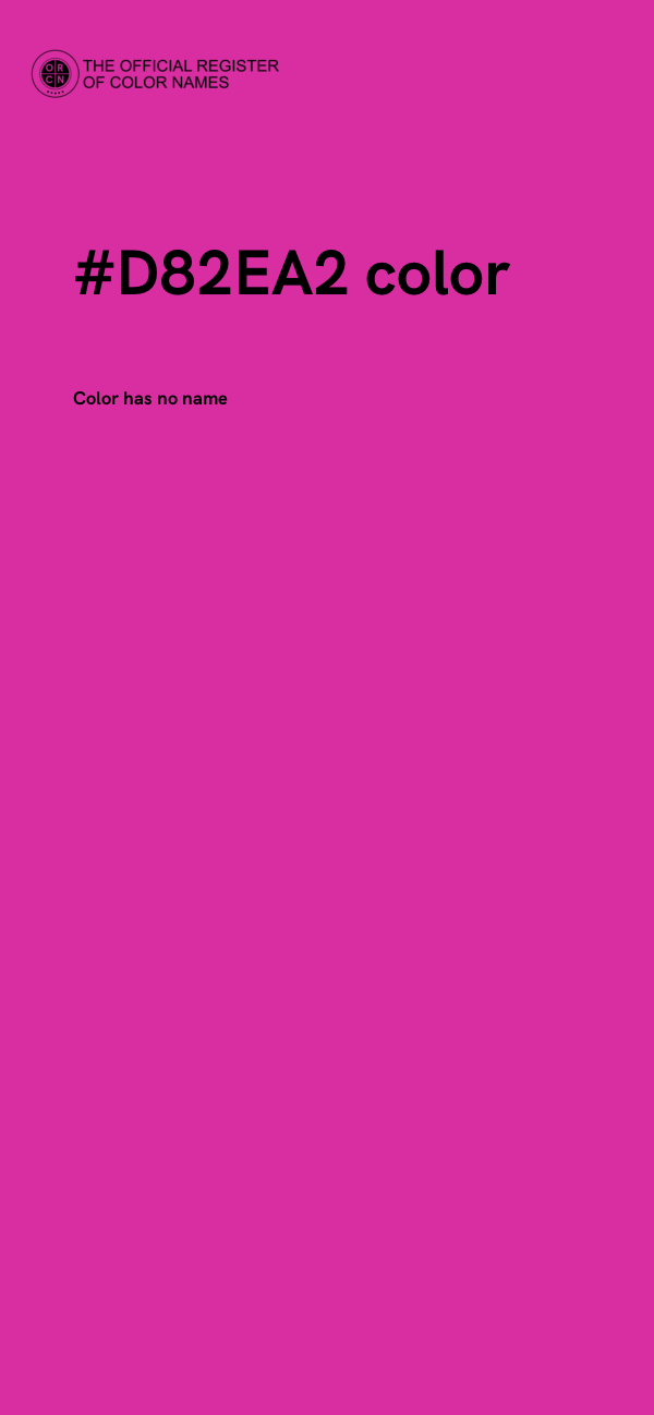#D82EA2 color image