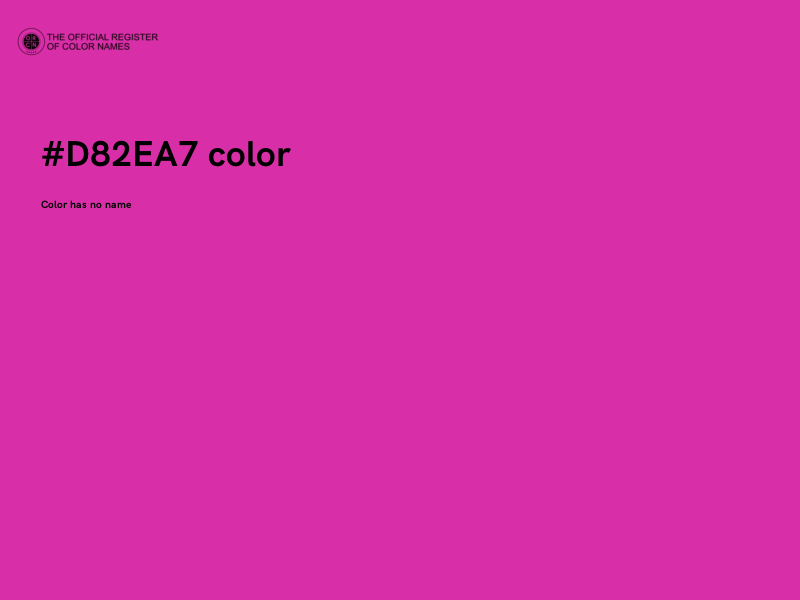 #D82EA7 color image