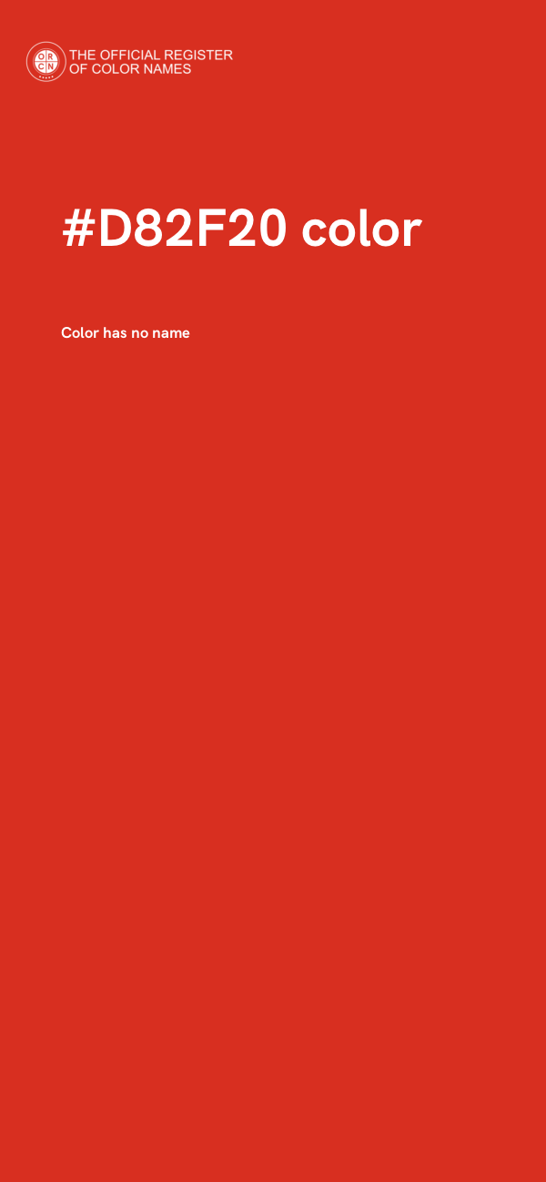 #D82F20 color image
