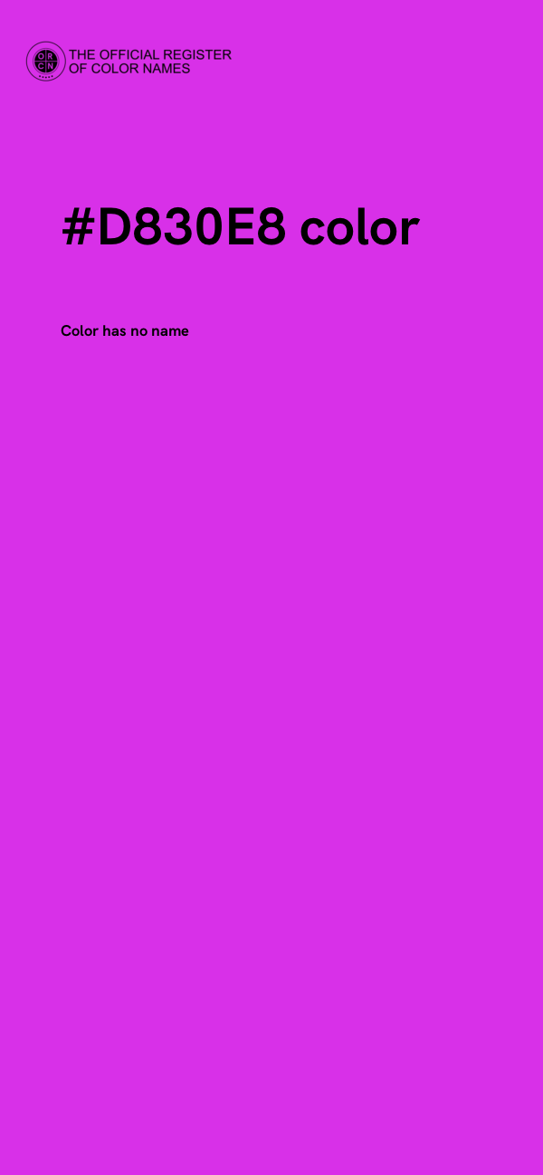 #D830E8 color image