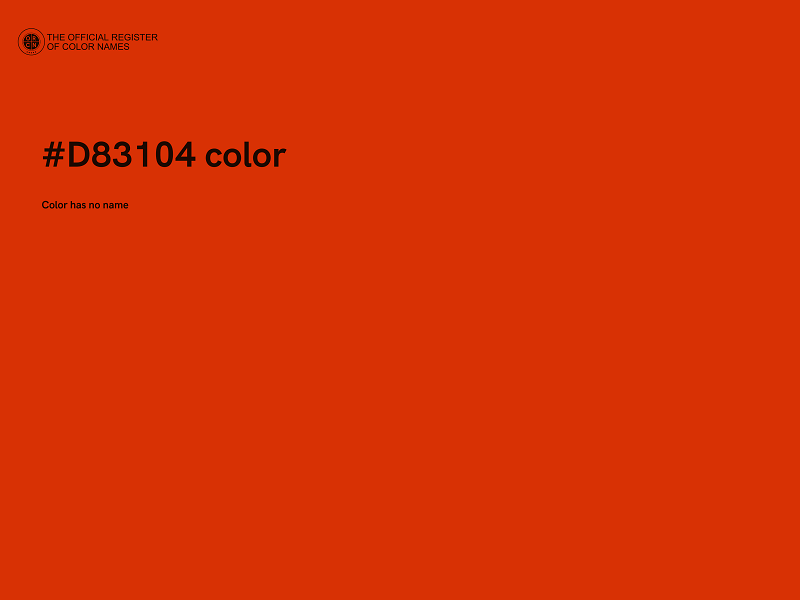 #D83104 color image