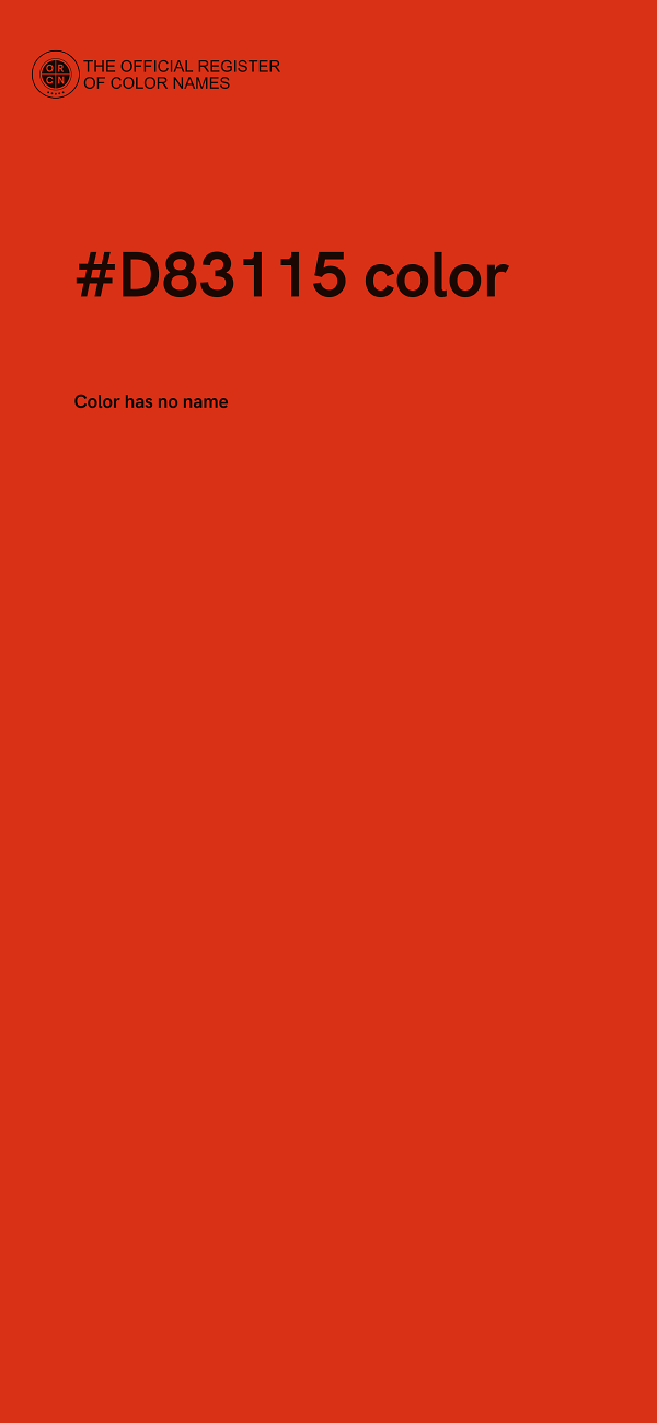 #D83115 color image