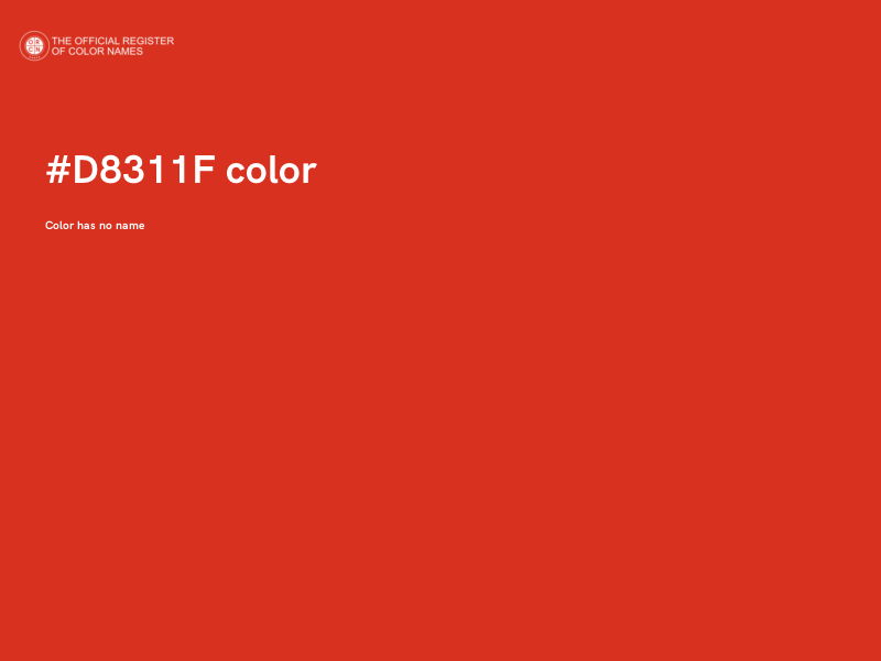 #D8311F color image