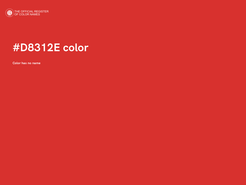 #D8312E color image