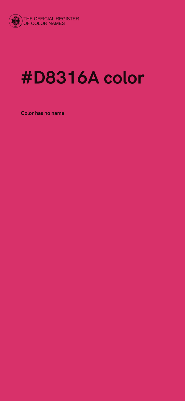 #D8316A color image
