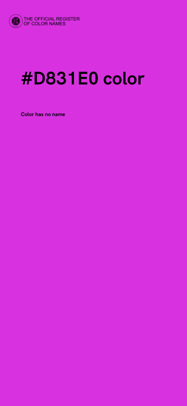 #D831E0 color image
