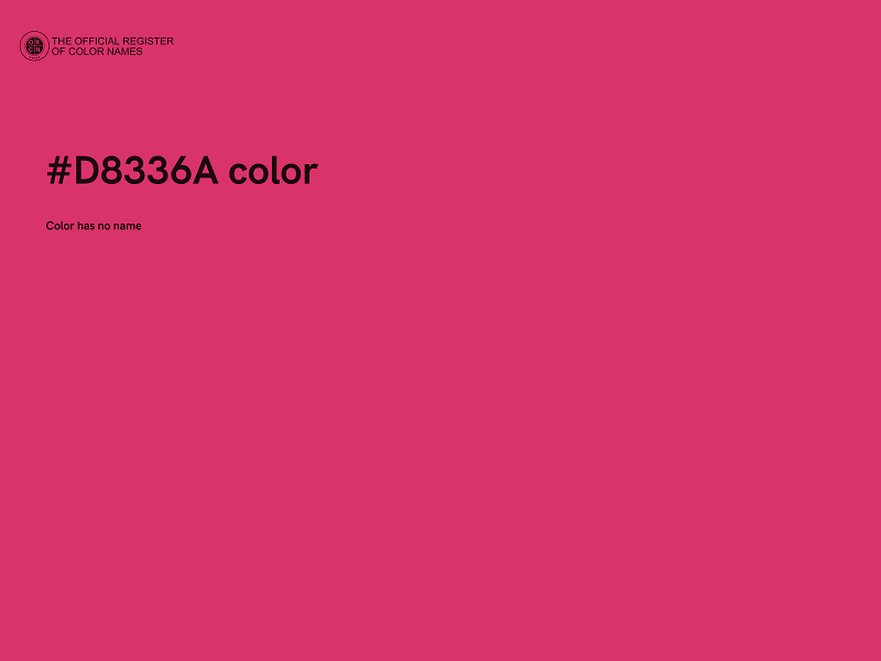 #D8336A color image