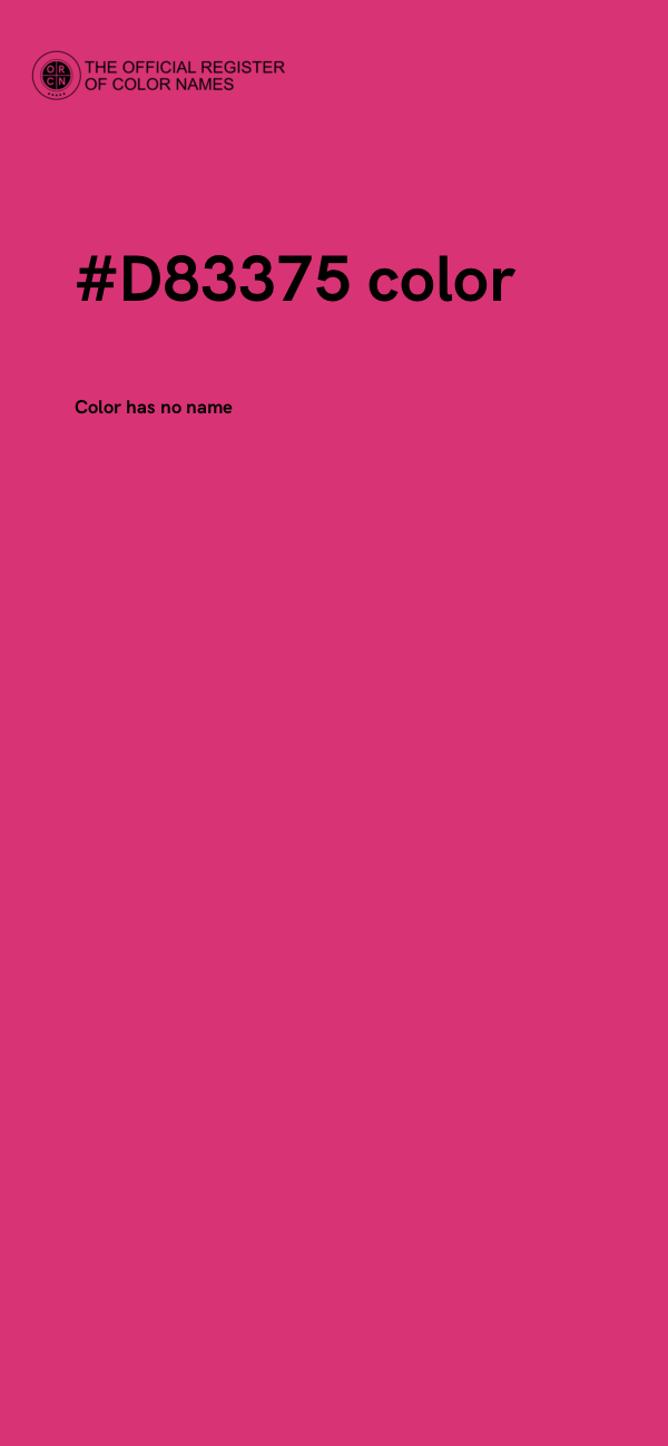 #D83375 color image