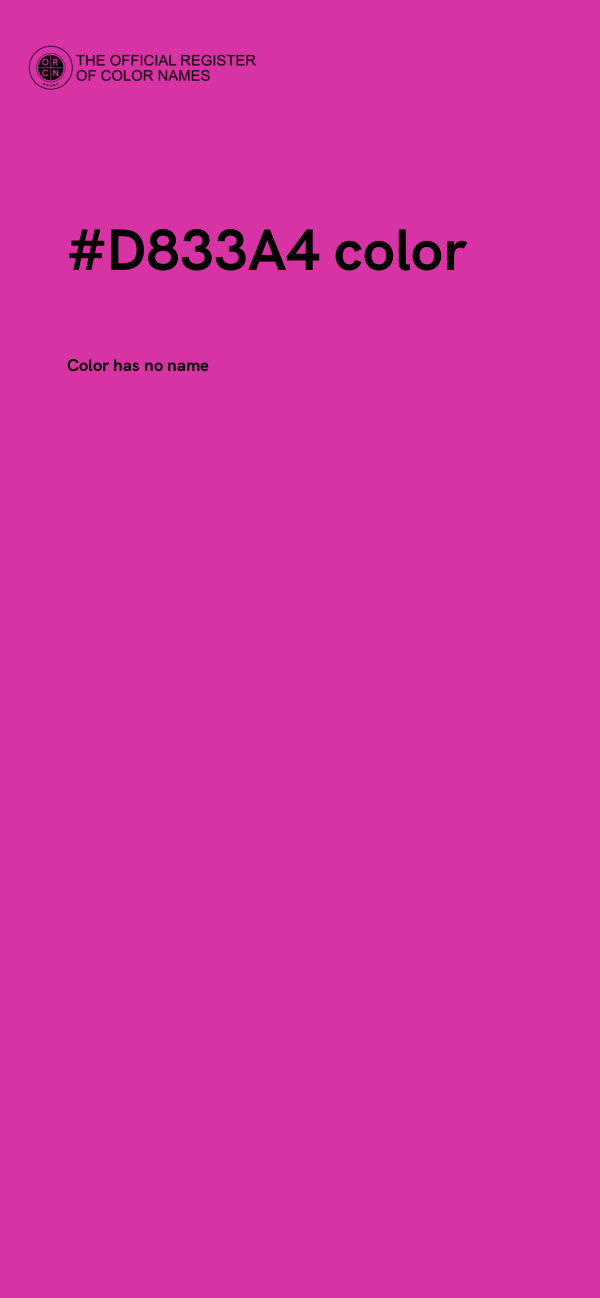 #D833A4 color image