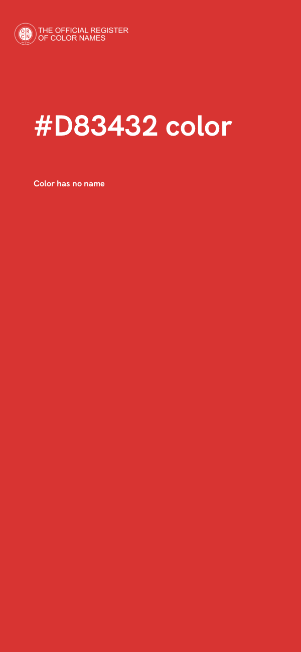 #D83432 color image