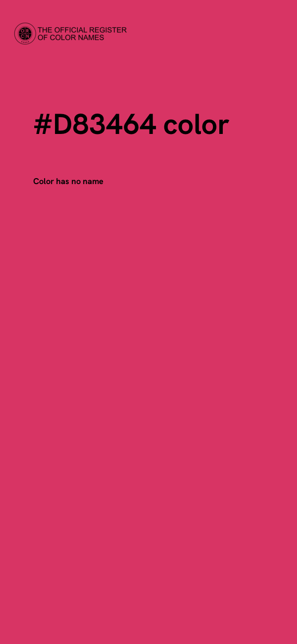 #D83464 color image