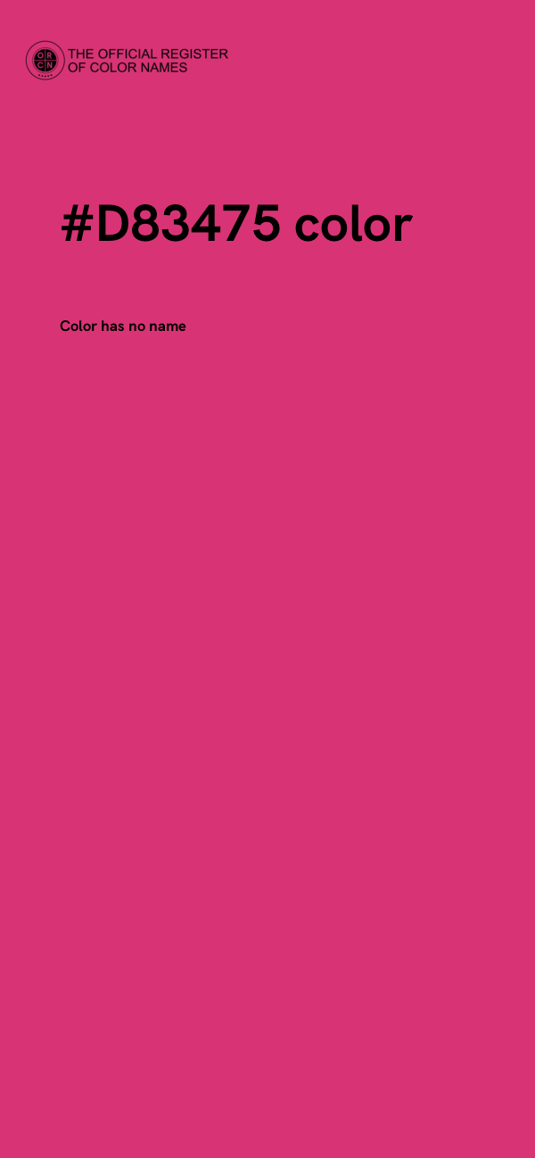 #D83475 color image