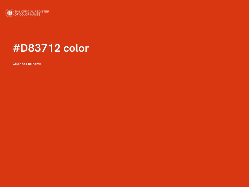 #D83712 color image