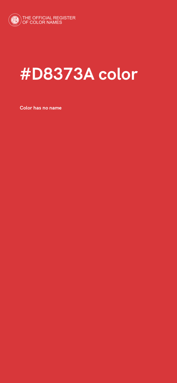 #D8373A color image