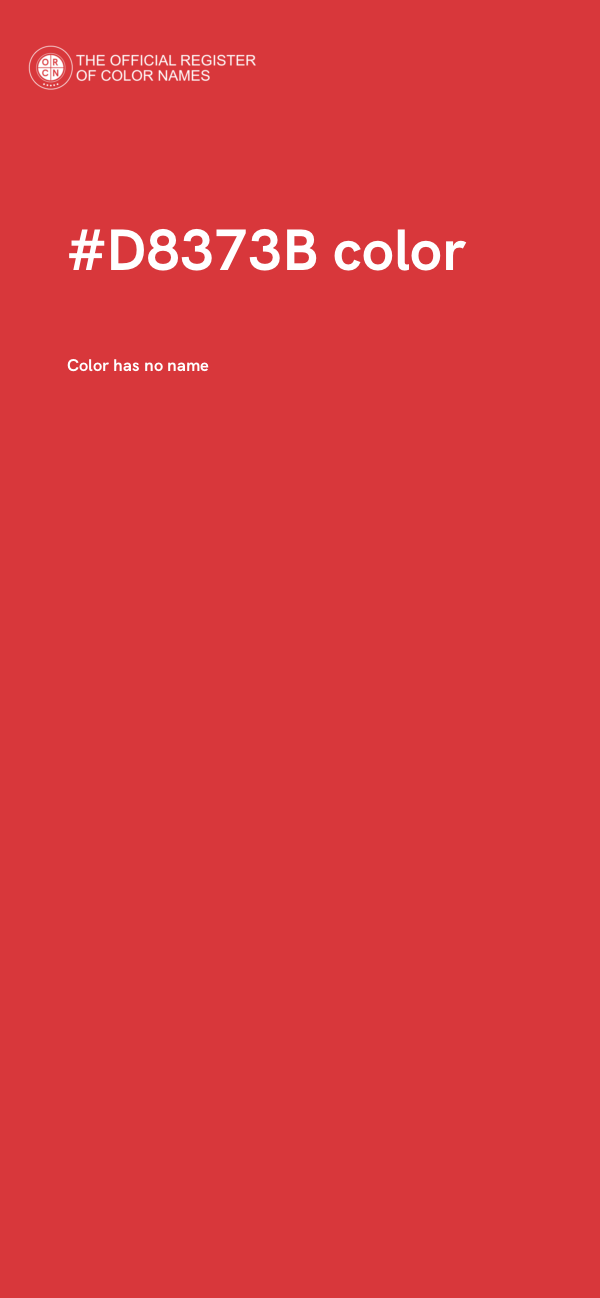 #D8373B color image