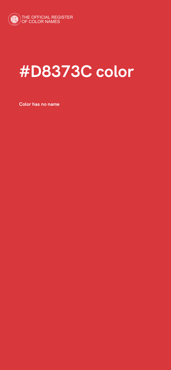 #D8373C color image