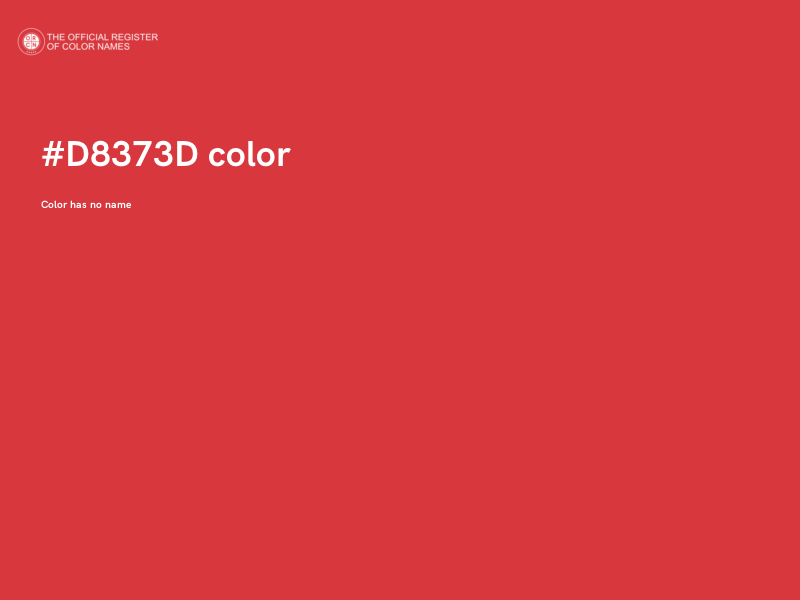 #D8373D color image