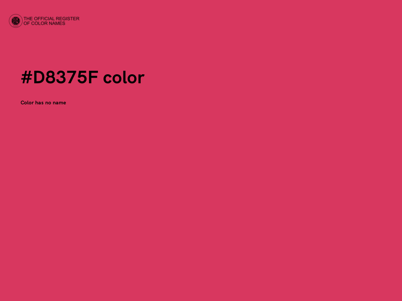 #D8375F color image