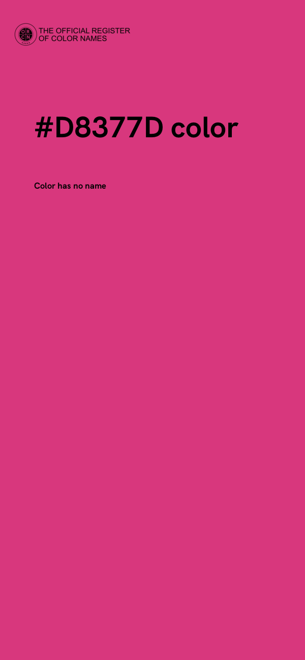 #D8377D color image