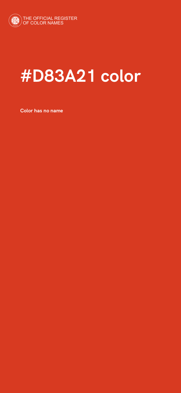 #D83A21 color image