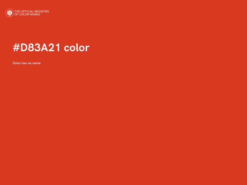 #D83A21 color image