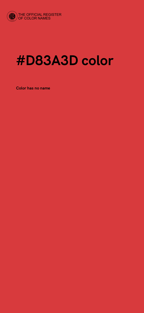 #D83A3D color image