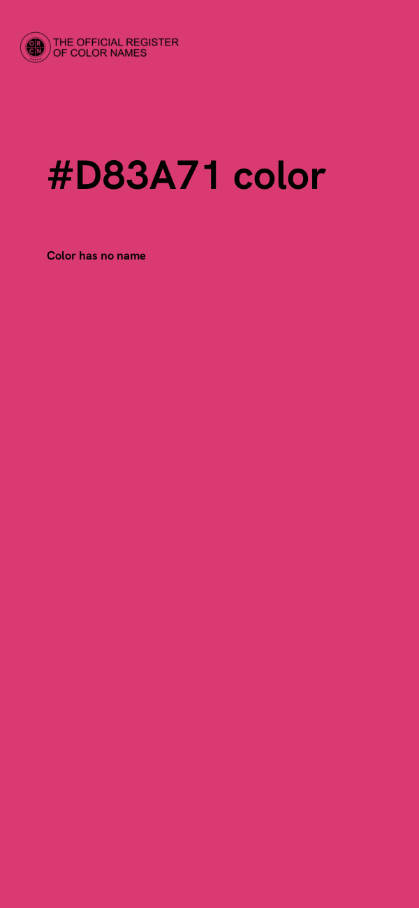 #D83A71 color image