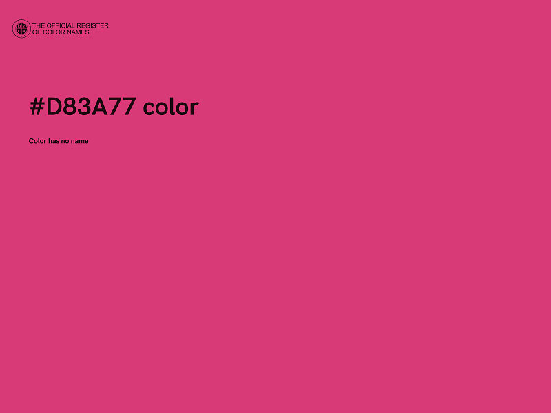 #D83A77 color image