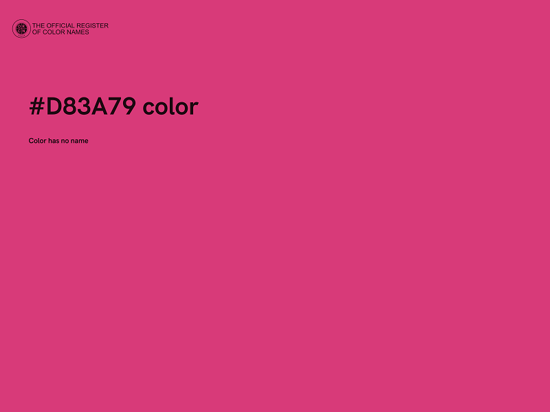 #D83A79 color image