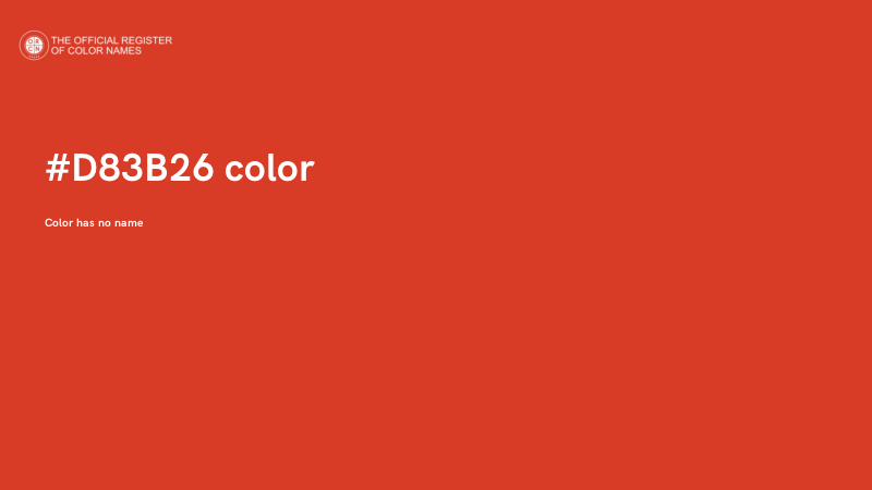 #D83B26 color image