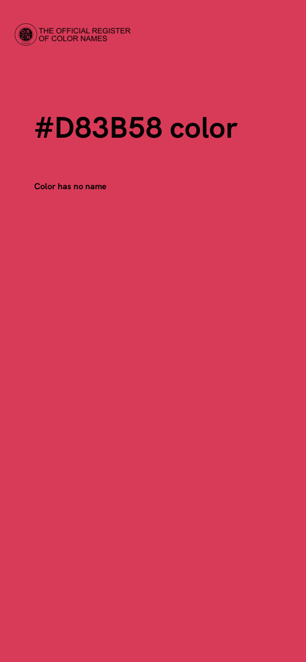 #D83B58 color image
