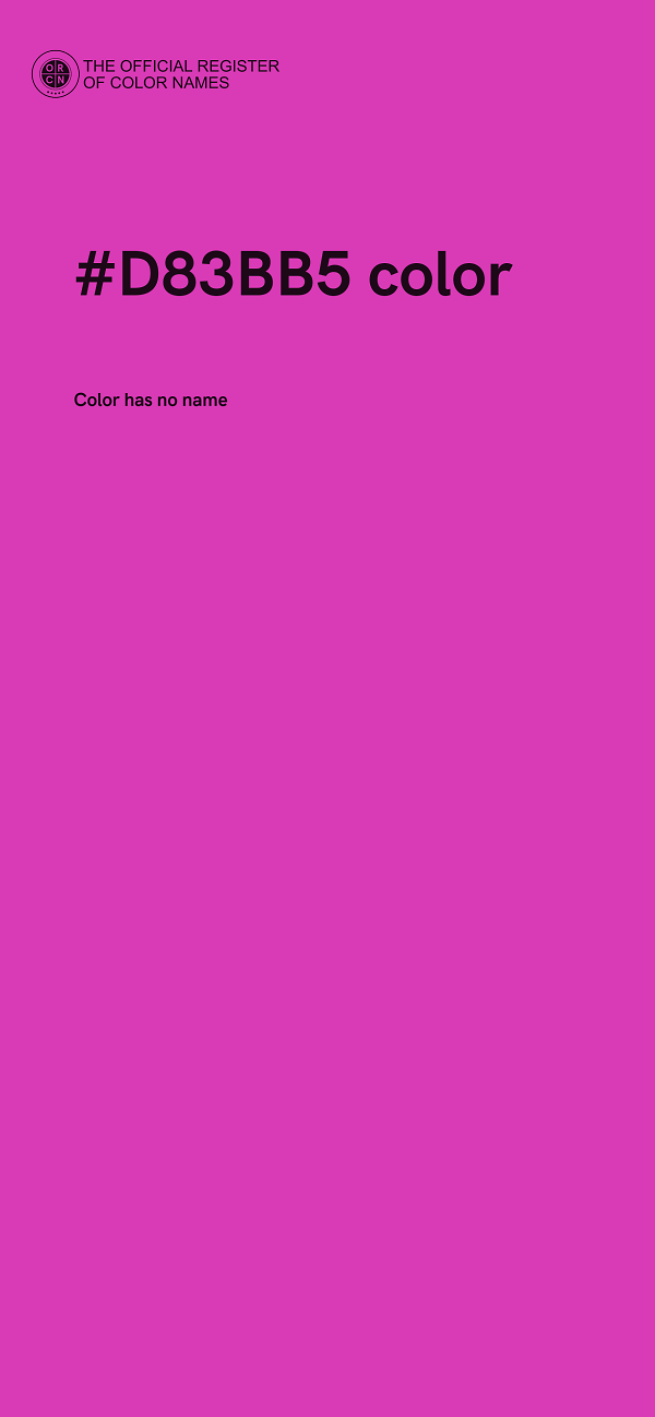 #D83BB5 color image