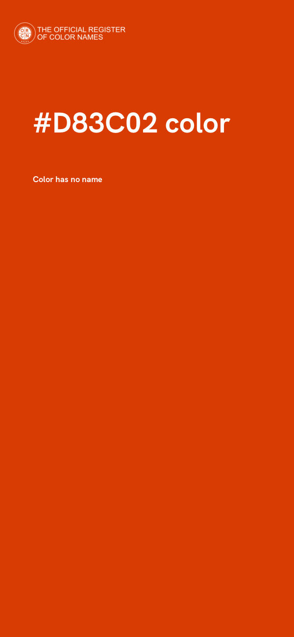#D83C02 color image