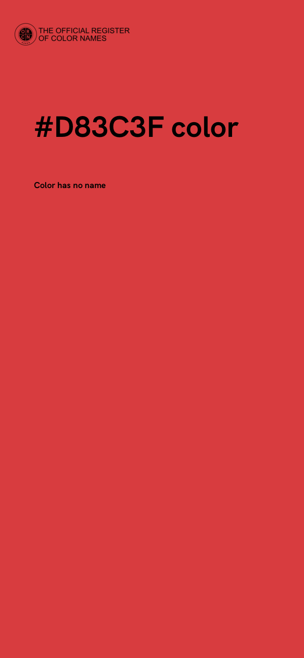 #D83C3F color image