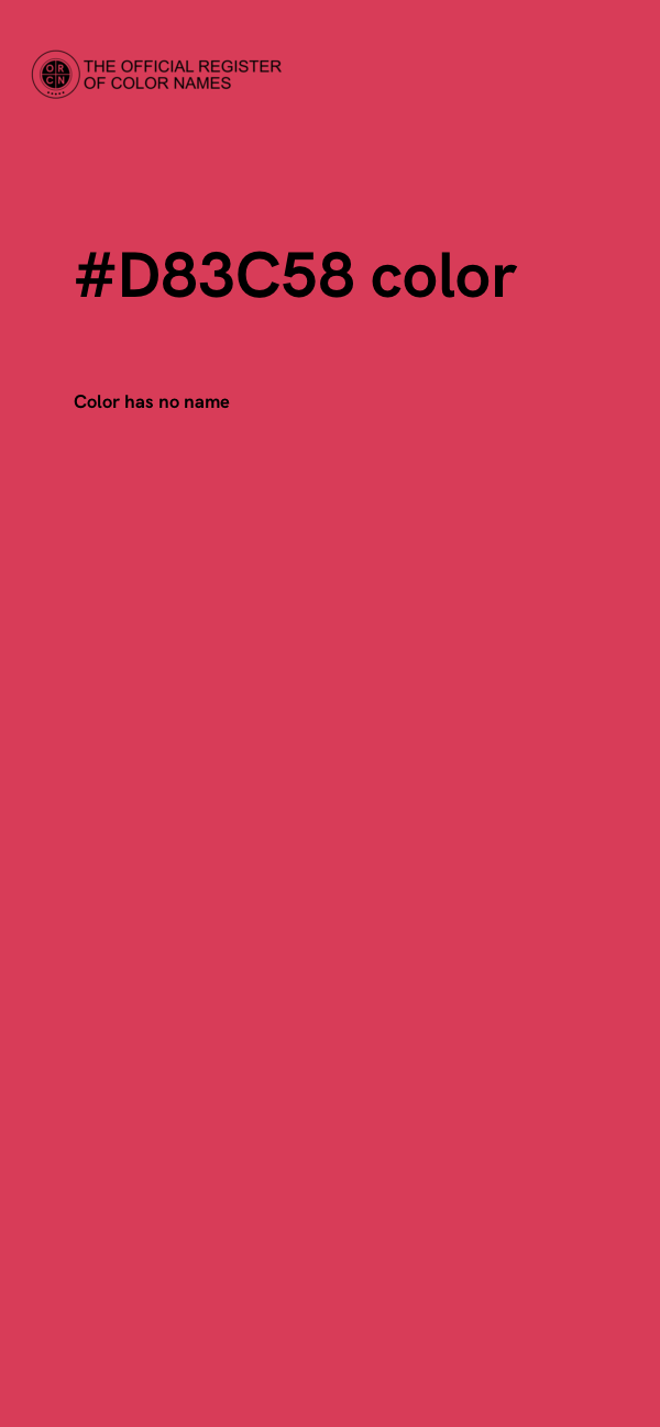#D83C58 color image